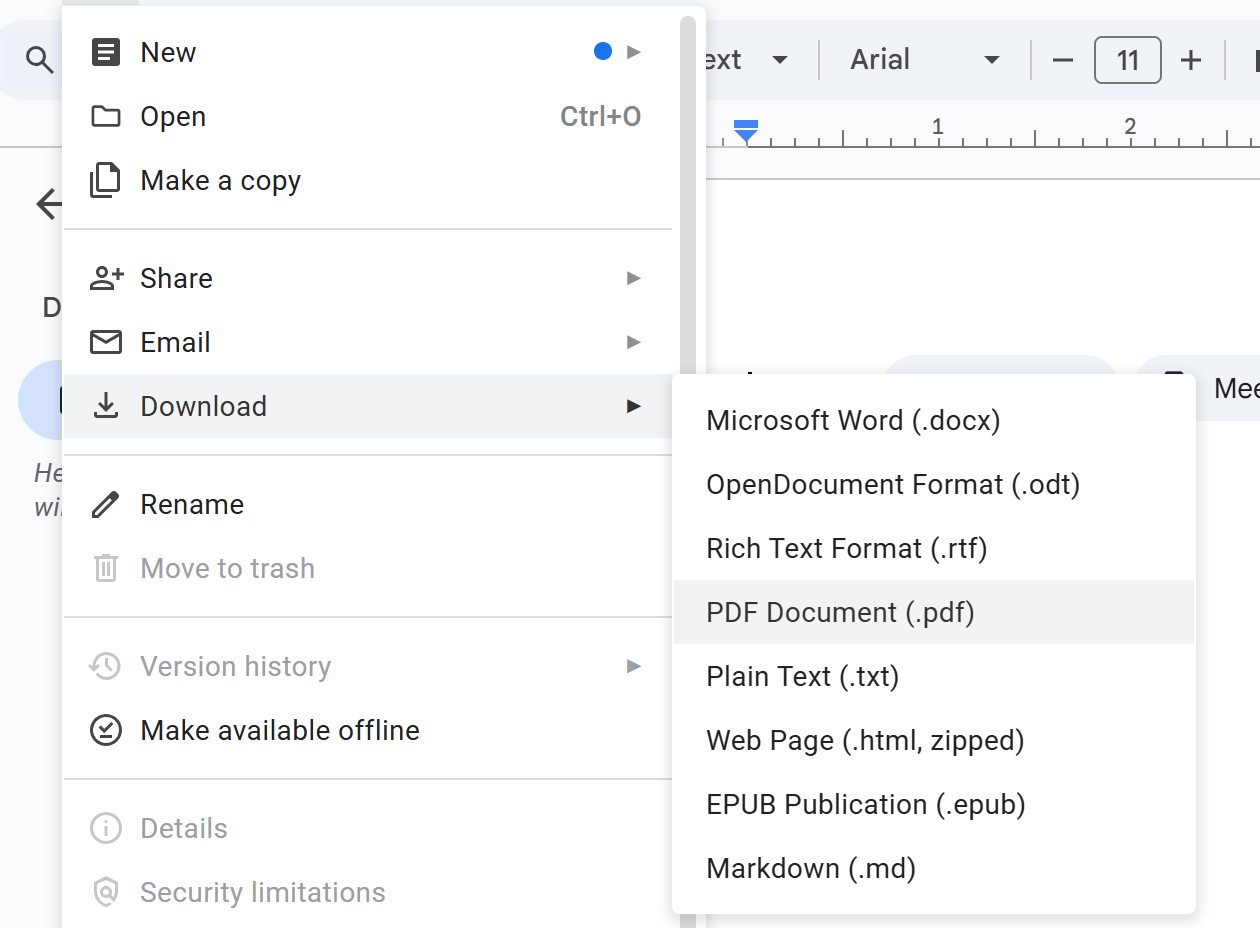 Lưu file CV trên Google Docs