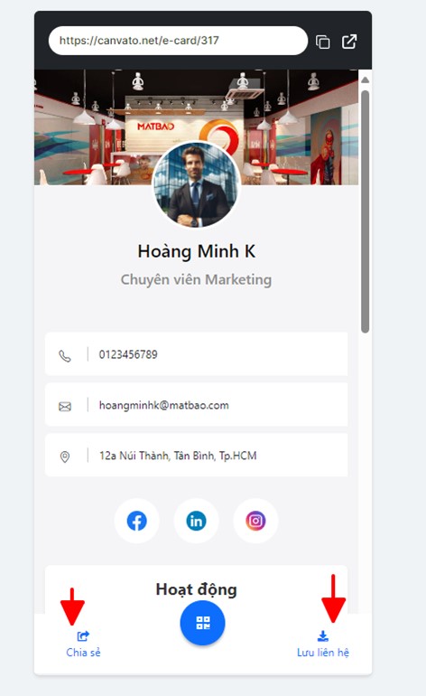 Tạo e card online miễn phí Canvato