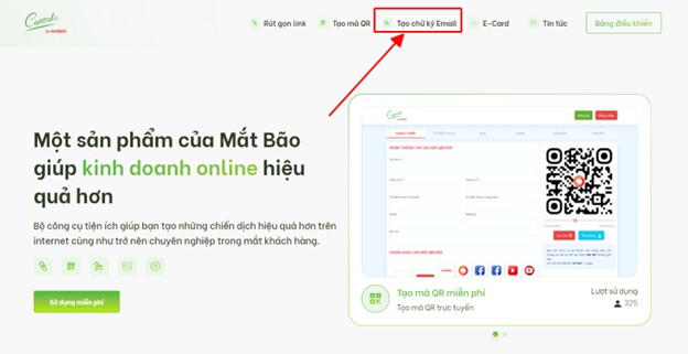 tạo chữ ký email miễn phí uy tín canvato