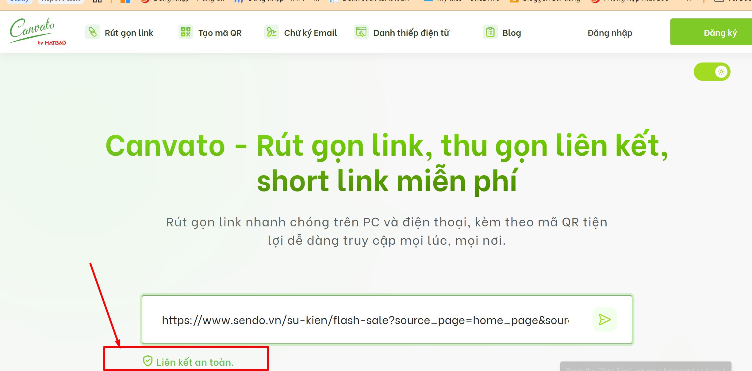 Kiểm tra tính an toàn của link rút gọn