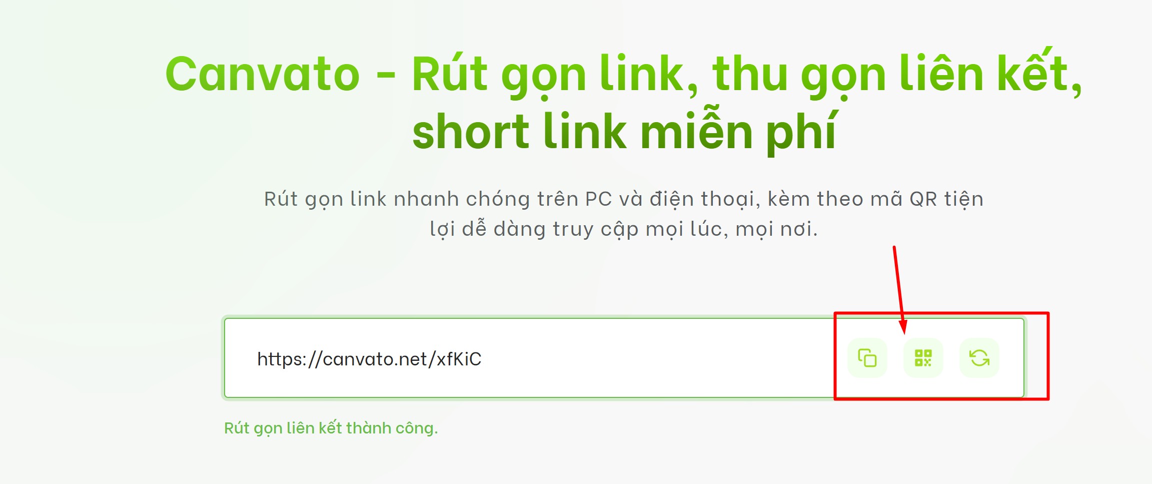 Hoàn thành rút gọn link liên kết
