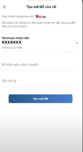 Tạo mã QR ngân hàng VietinBank