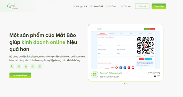 Truy cập website Canvato.net